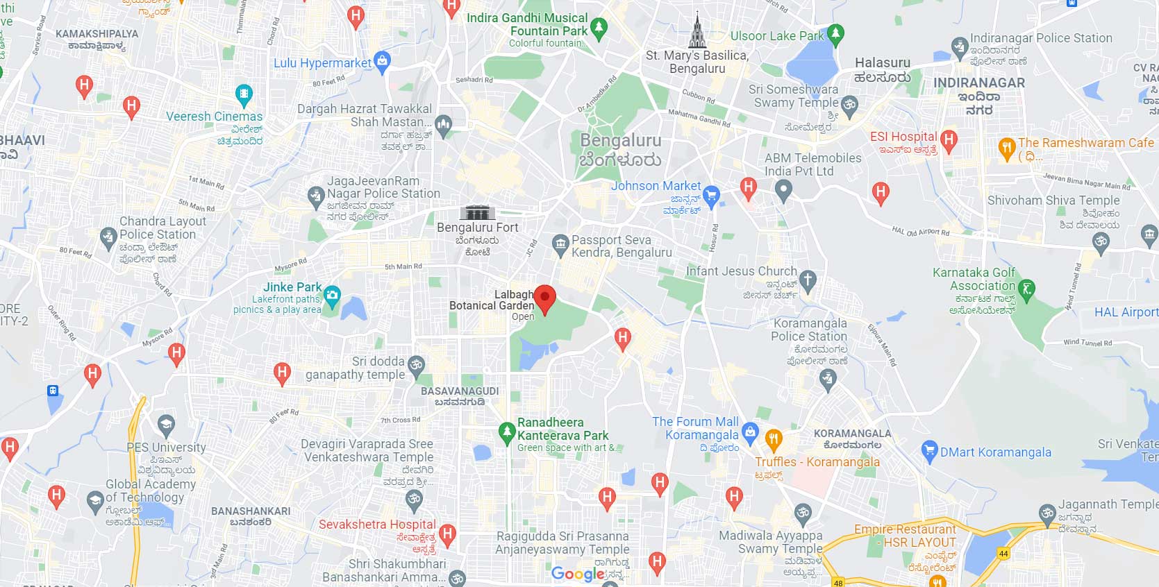 Purva Orient Grand Location Map