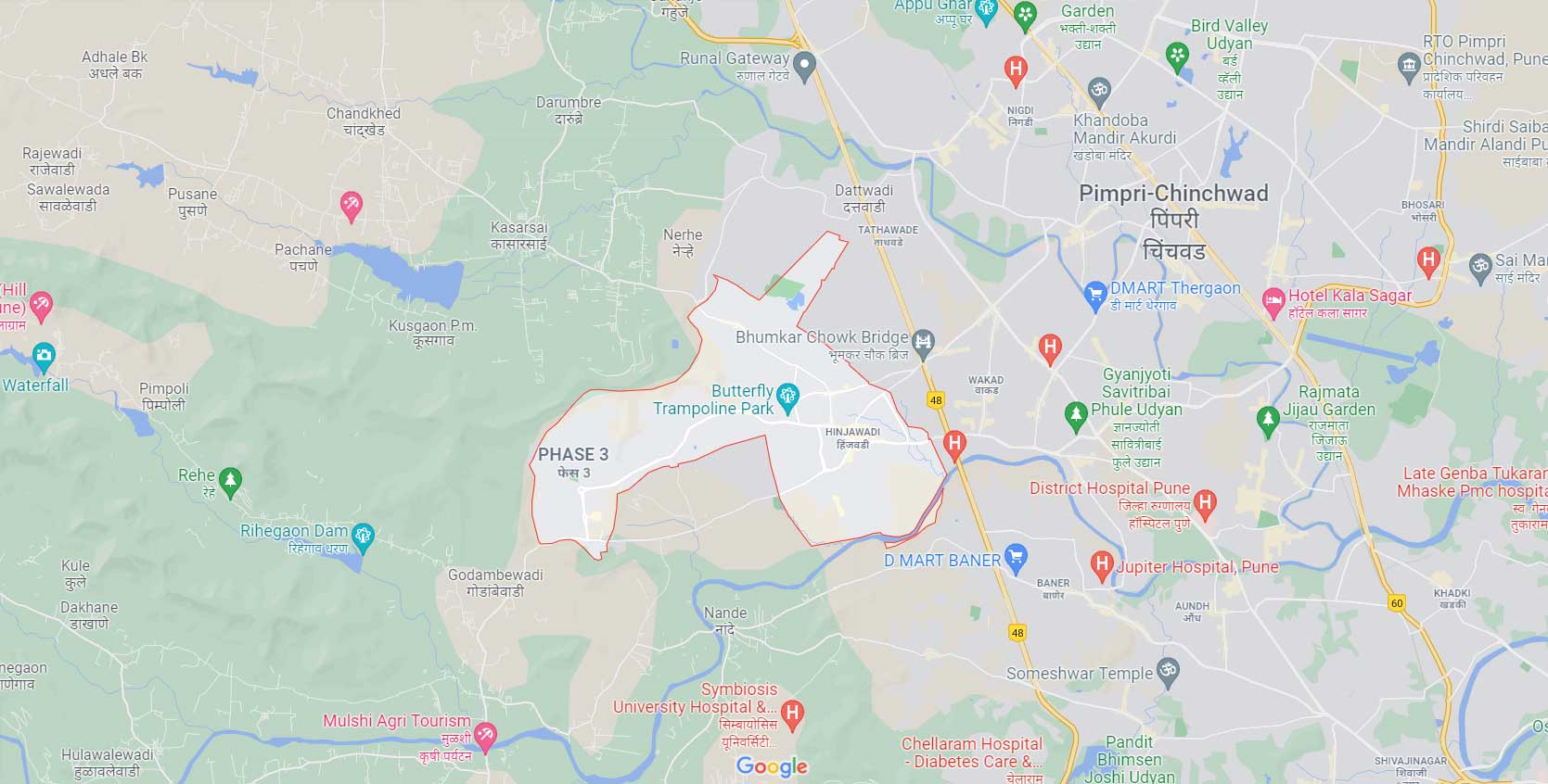 Provident Plots Hinjewadi Location Map